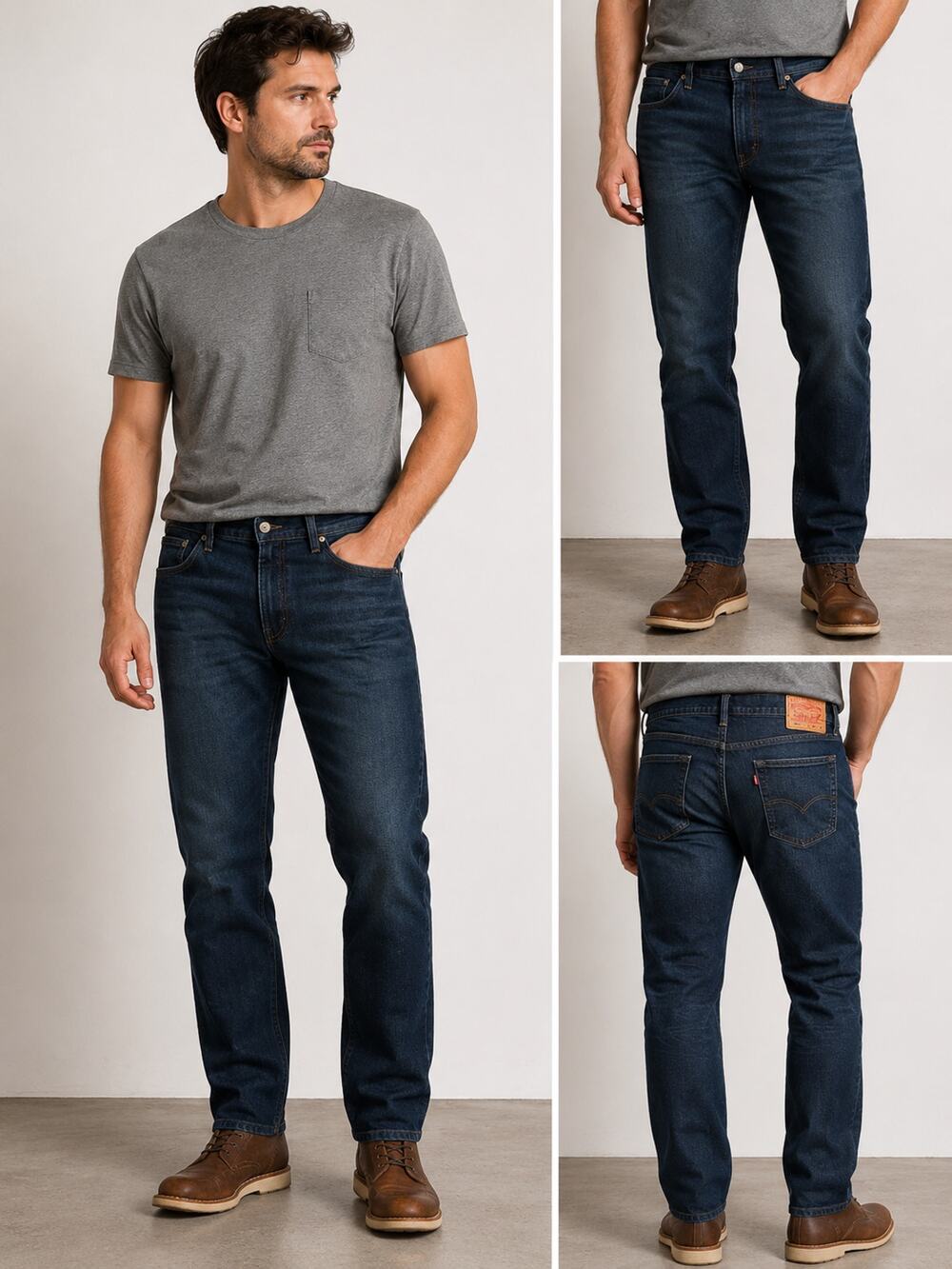 Levi's 514 Straight Fit Men's Jeans – Dark Wash – Size 42x28